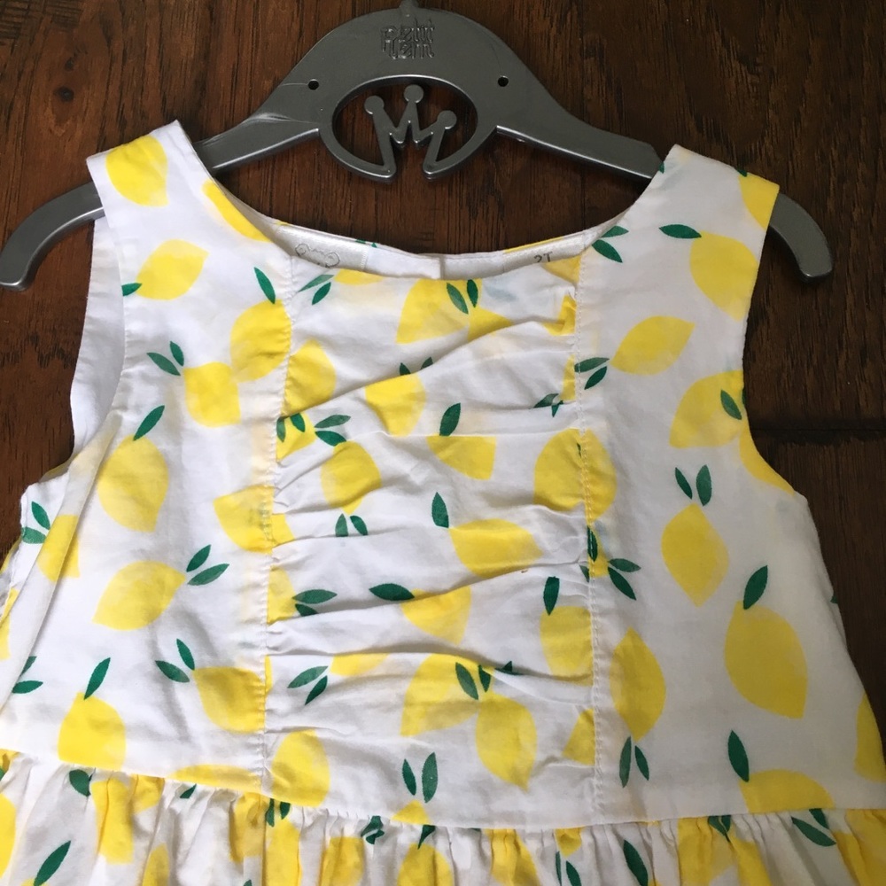 ❌SOLD❌KOALA KIDS Beautiful Lemon Print Dress - 2T - Picture 2 of 6